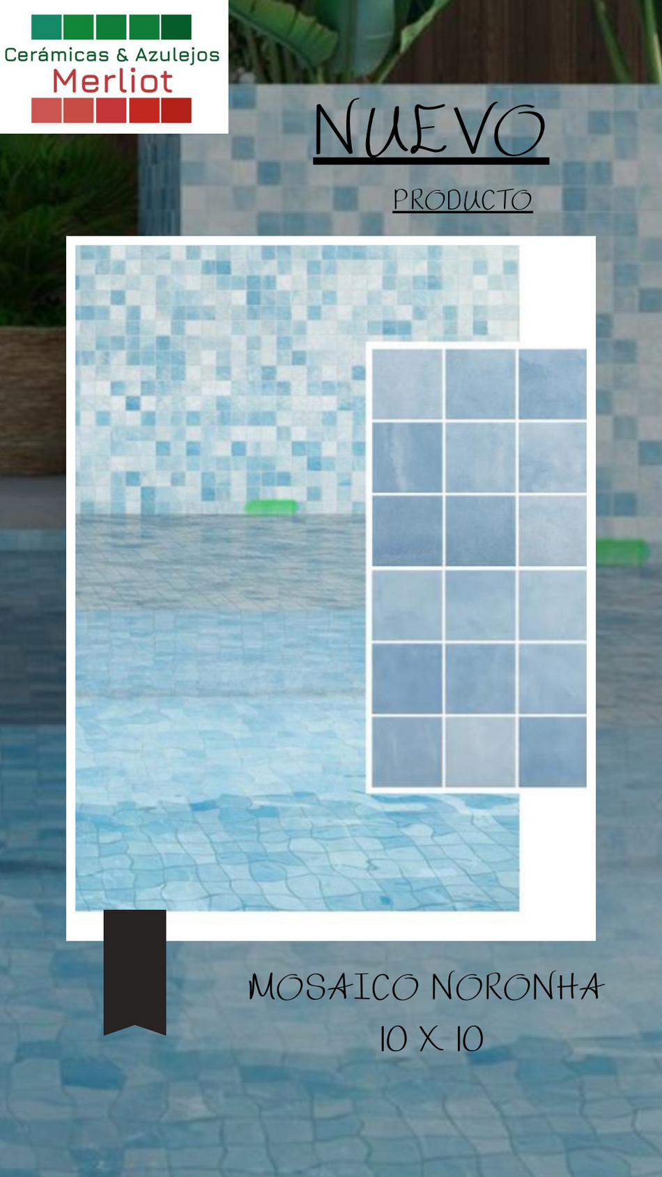 Mosaico para piscina Noronha Aqua